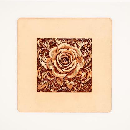 3D Flower Leather Mouse Pad