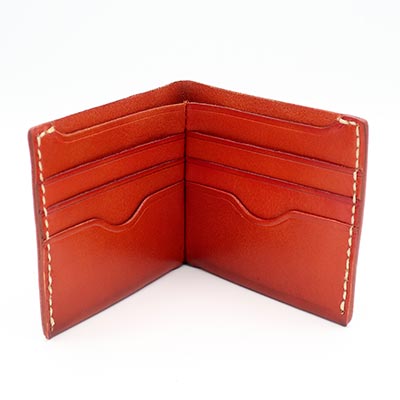 Men's Bifold Red Wallet - Trendy Leather